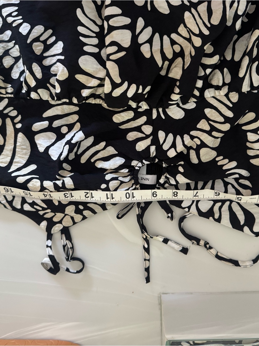 Nine West Black and White Floral Print Midi Dress - Picture 10 of 12